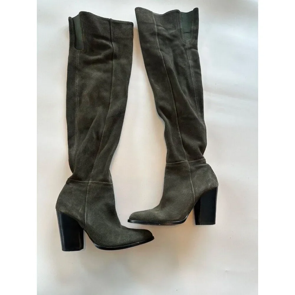 Aldo Eleliven Green Khaki Over the Knee Boots Women's 6.5